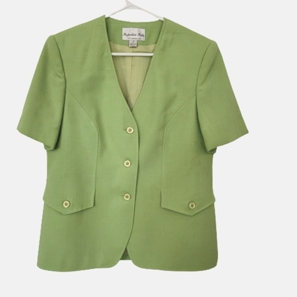 Vintage short sleeve button front blazer jacket - Picture 1 of 4